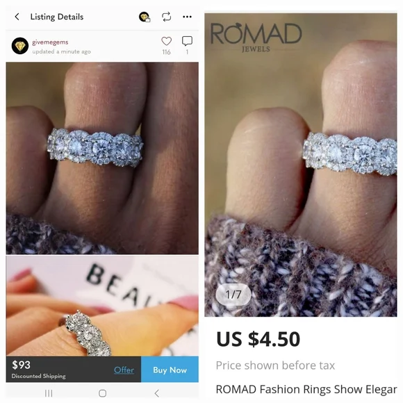 SAVE YOUR MONEY- Rings Jewelry Scammy - Picture 2 of 11